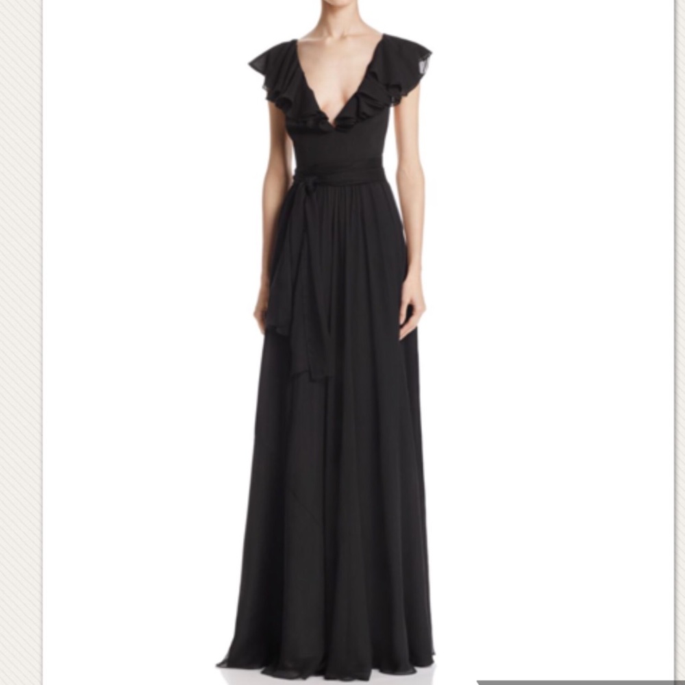 Jill Stuart Ruffle Chiffon Gown Size 8